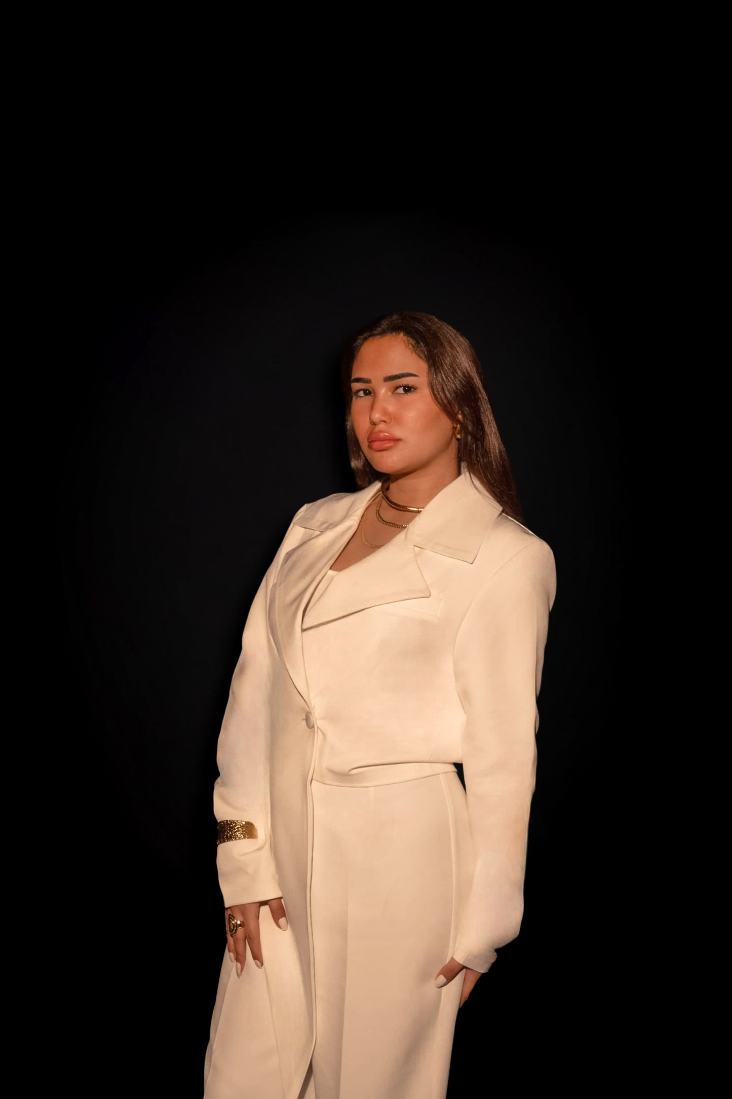 Asymmetrical blazer set