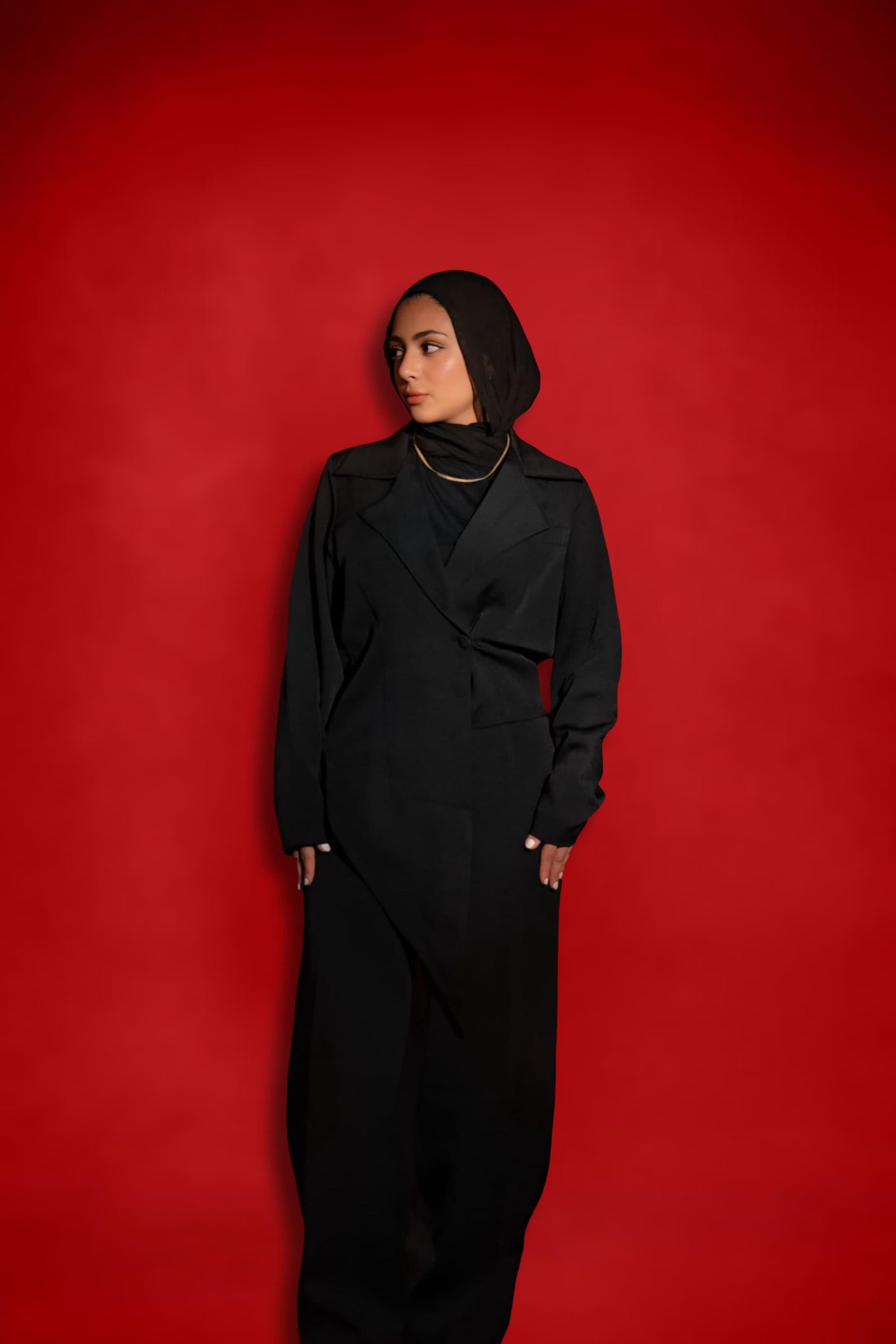 Asymmetrical blazer set