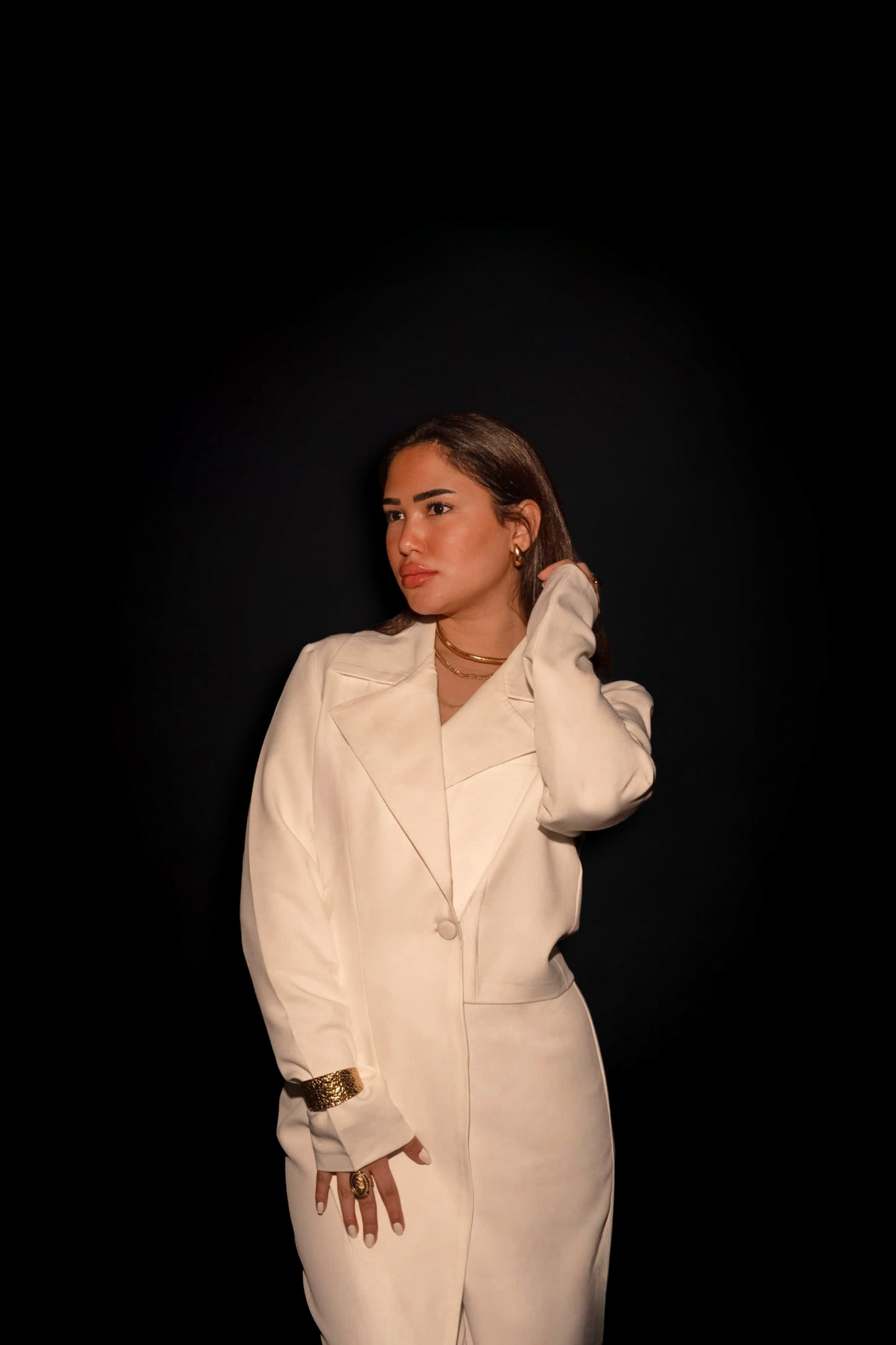 Asymmetrical blazer set