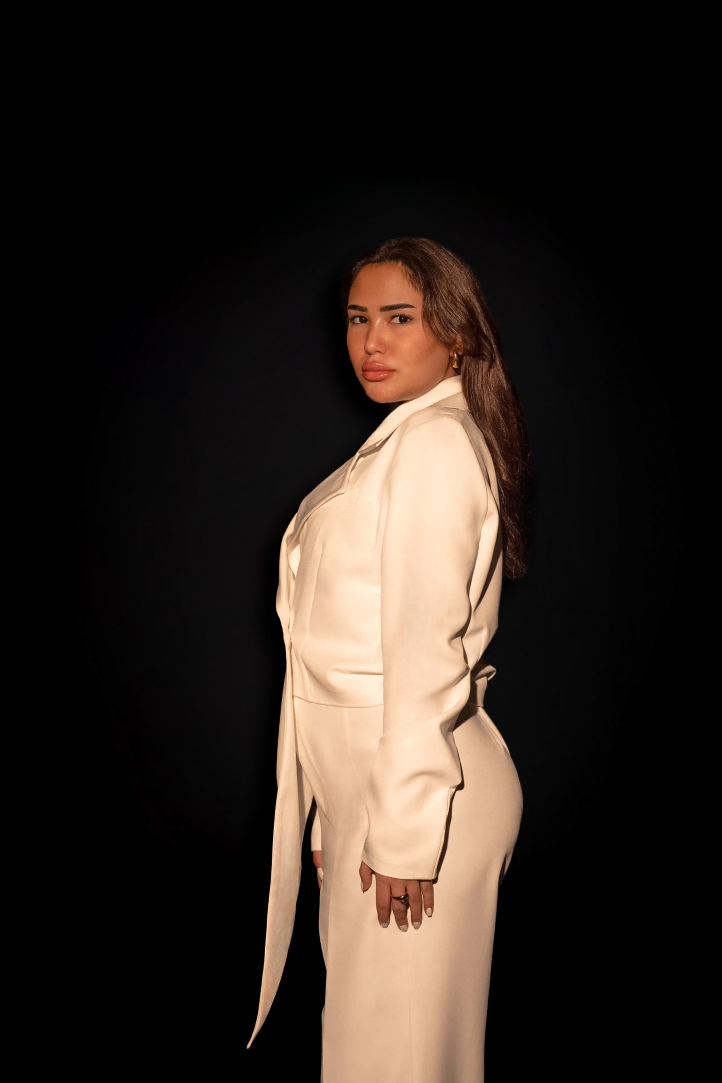 Asymmetrical blazer set