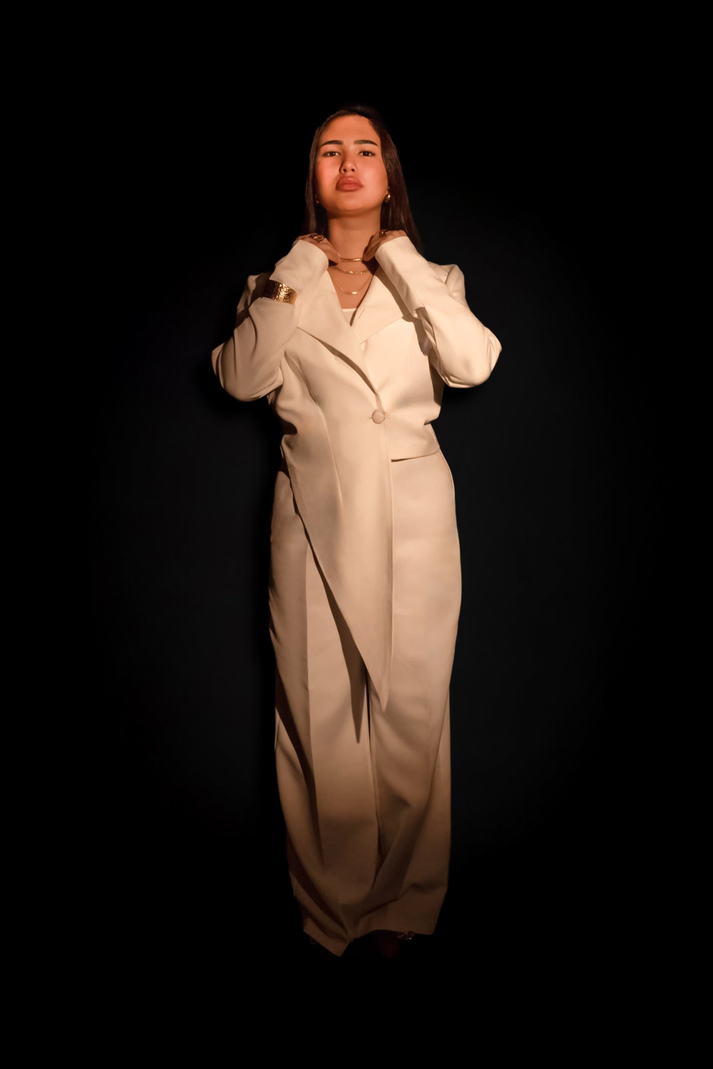 Asymmetrical blazer set
