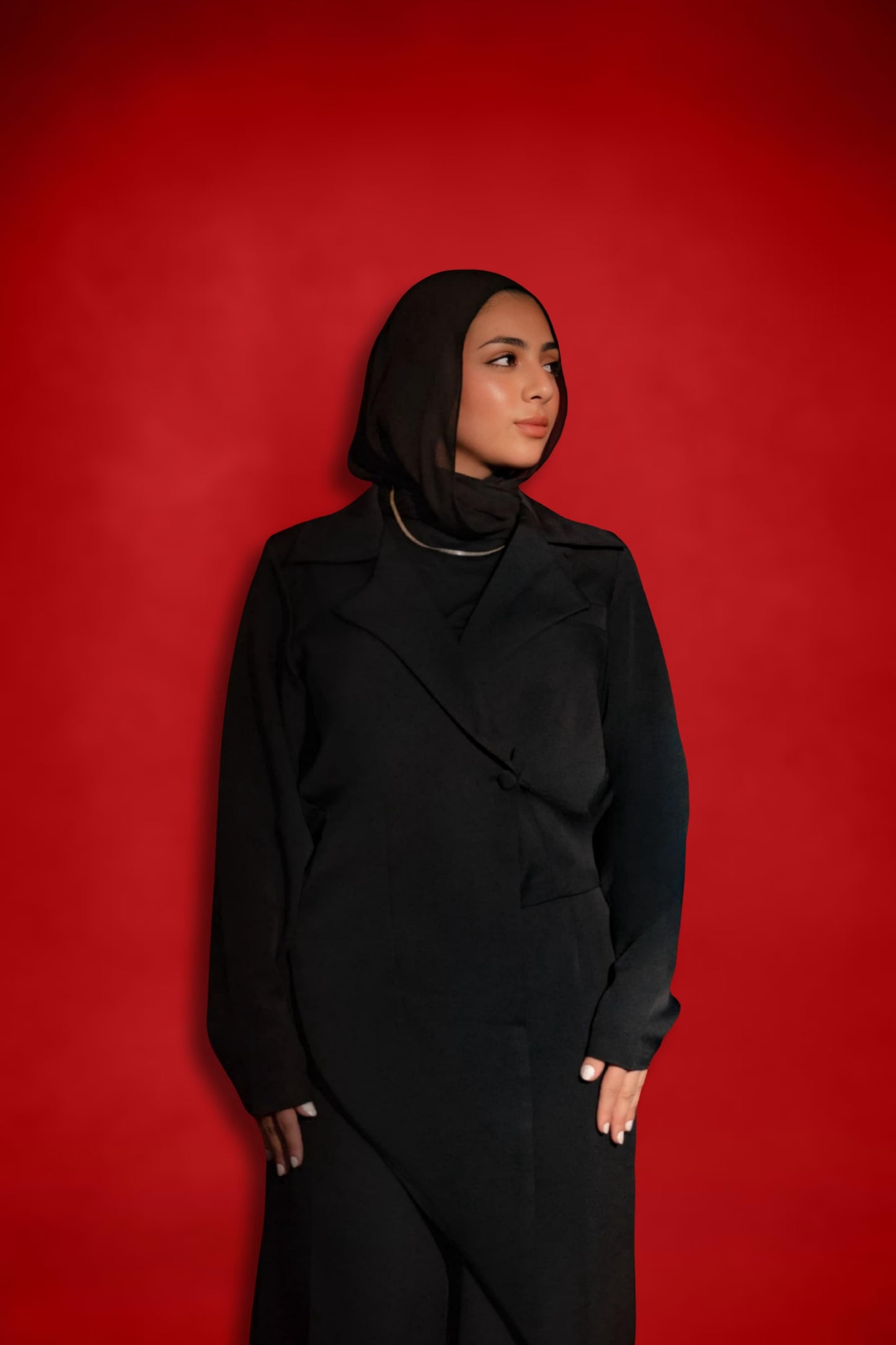 Asymmetrical blazer set