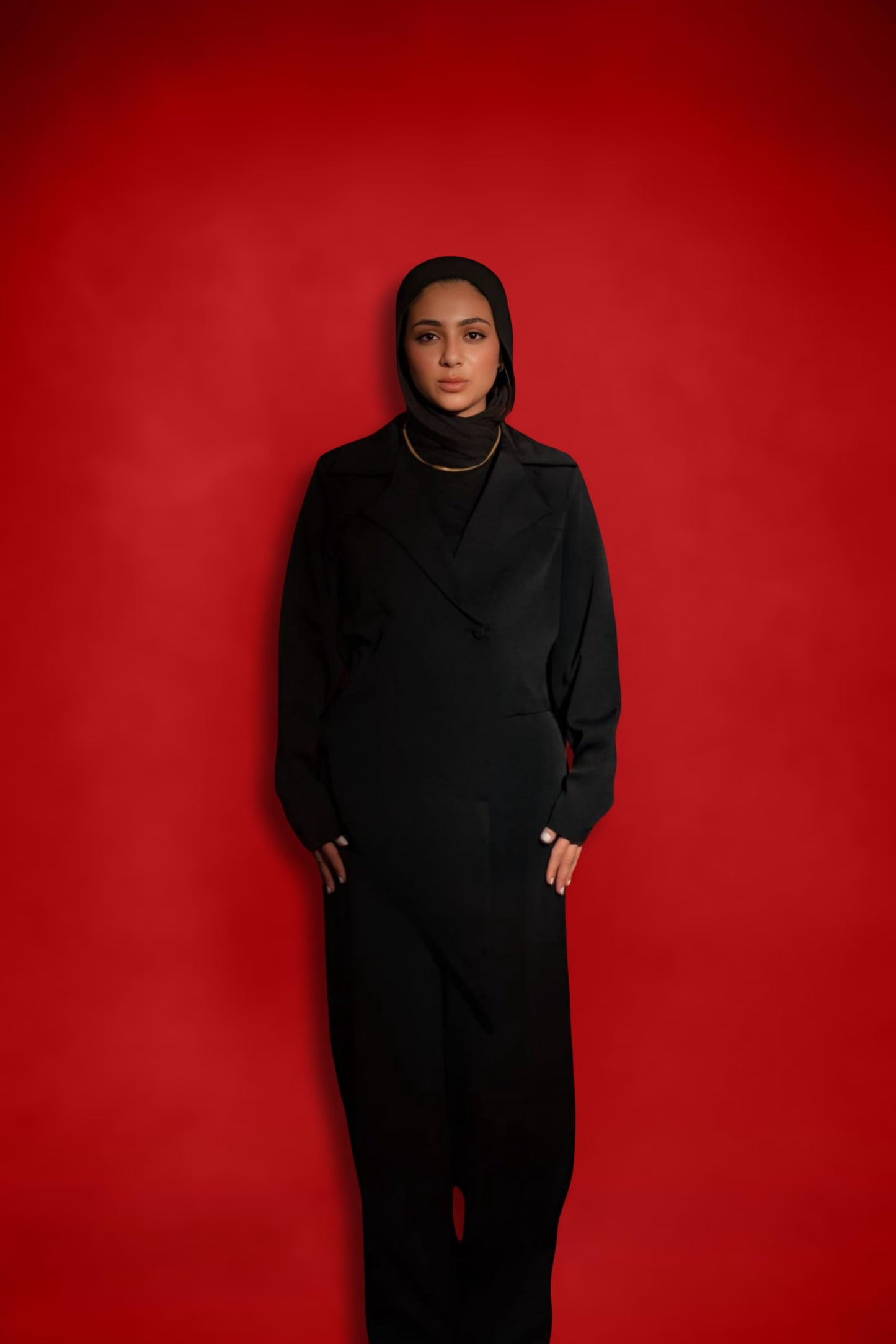 Asymmetrical blazer set